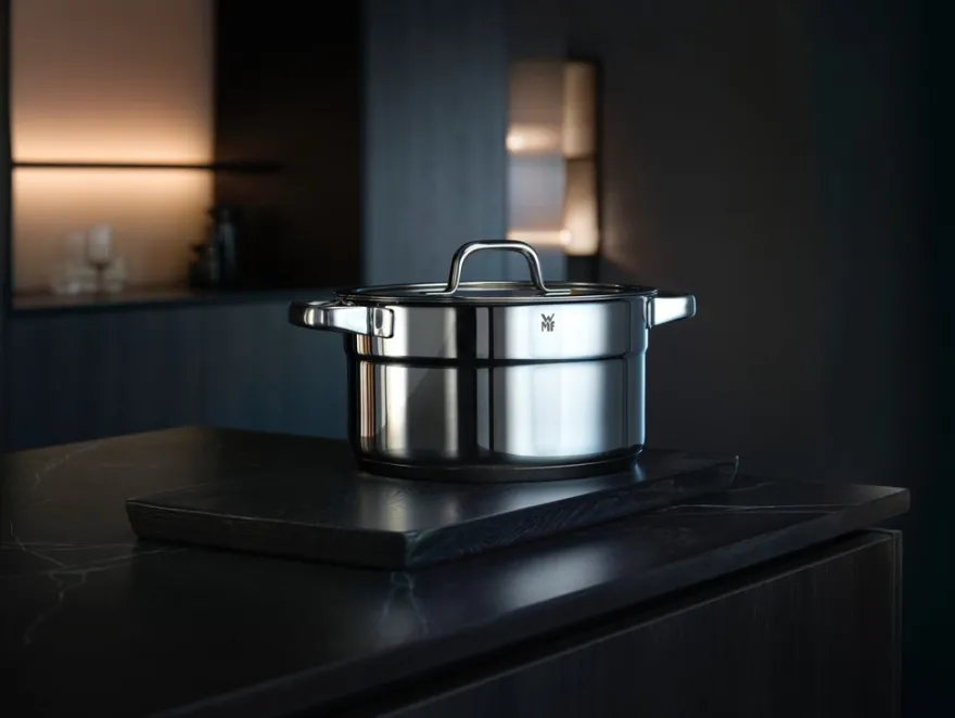 WMF Pannenset Compact Cuisine - 5 Delig - Kookpan ø 16, 16, 20 en 20 cm en Steelpan ø 14 cm