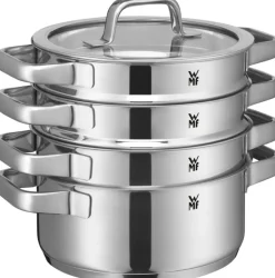 WMF Pannenset Compact Cuisine 5-Delig Inclusief GRATIS Cookinglife Kookgerei set - Kookpan ø 16, 16, 20 en 20 cm en Steelpan ø 14 cm