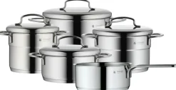 WMF Pannenset Mini - 5 Delig - Kookpan ø 16, 20, 20 en 24 cm en Steelpan ø 16 cm