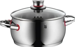 WMF Pannenset Quality One - RVS 5-Delig Inclusief GRATIS Cookinglife Kookgerei set - Kookpan ø 16, 20, 20 en 24 cm en Steelpan ø 16 cm