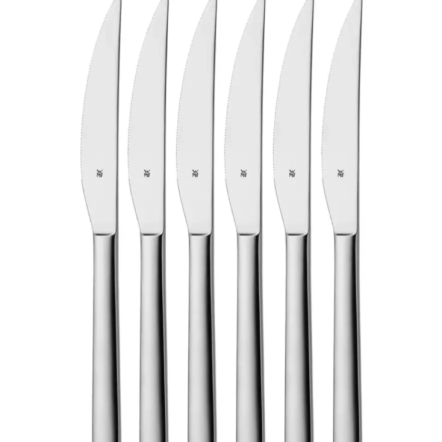 WMF Steakmessen Nuova - 6 stuks - Inclusief GRATIS Cookinglife Peper- en Zoutmolenset
