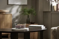 WoodWick Geurkaars Ellipse Iris Woods - 9 cm / 19 cm - Geurkaars in Glas - Houten Lont