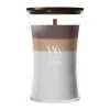 WoodWick Geurkaars Large Trilogy Radiant Cashmere - 18 cm / ø 10 cm - Geurkaars in Glas - Houten Lont