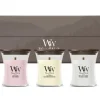 WoodWick Giftset Geurkaarsen Mini Blooming Trio - 3 Stuks - Geurkaars in Glas - Houten Lont