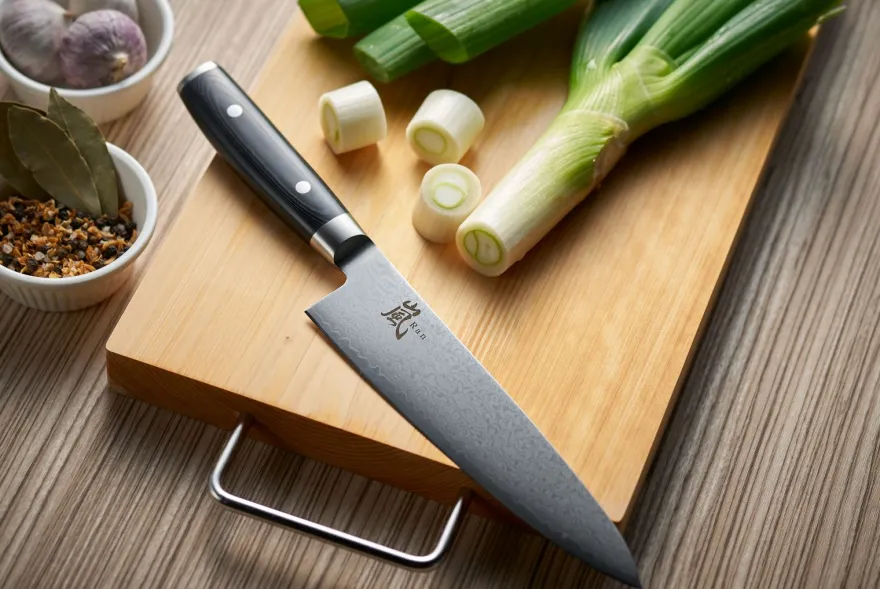 Yaxell Koksmes Ran 20 cm - 69 laags roestvrij damast staal - canvas Micarta heft