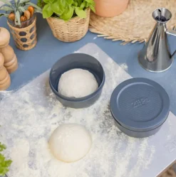 ZiiPa Pizzadeeg doos - ø 16 cm / 250 gram - Leisteen - 6 stuks