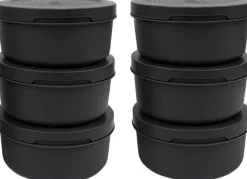 ZiiPa Pizzadeeg doos - ø 16 cm / 250 gram - Zwart - 6 stuks