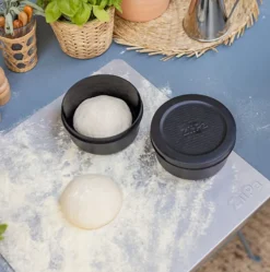 ZiiPa Pizzadeeg doos - ø 16 cm / 250 gram - Zwart - 6 stuks