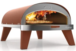 ZiiPa Pizza Oven Piana - Gasmodel - met Thermometer - Terracotta - voor ø 30 cm pizza's - Roterende pizzasteen