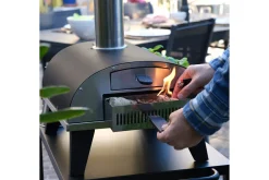 ZiiPa Pizza Oven Piana - Houtgestookt - met Thermometer - Antraciet - voor ø 30 cm pizza's - Roterende pizzasteen
