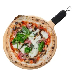 ZiiPa Serveerplank / Pizzaplank Sora Beukenhout Antraciet - ø 31 cm