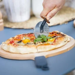 ZiiPa Serveerplank / Pizzaplank Sora Beukenhout Leisteen - ø 31 cm